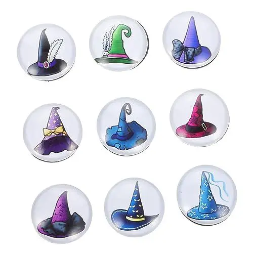 Produktbild: Ciieeo Halloween Hexenhut Kühlschrankmagnete 25mm Magnetische Hutmagnete Kühlschrankdekor
