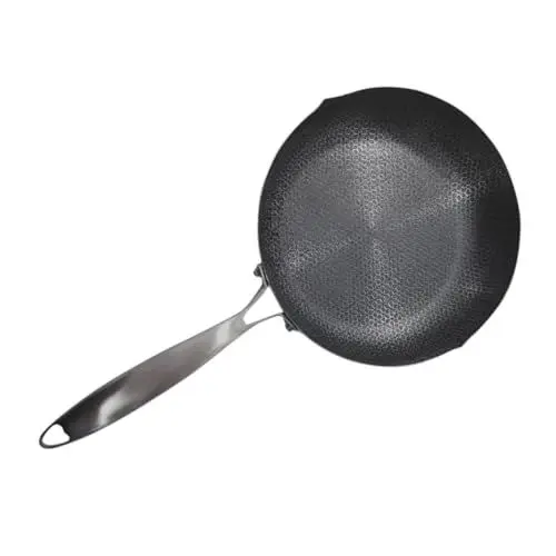 Produktbild: Ciieeo Antihaft-Kochgeschirr Grill-Wok aus Gusseisen Wok-Pfanne Wokpfanne aus Metall pfannenwender non stick pan schwer mit wok gebratenes Steak Bienenwabe 26c Bratpfanne Rostfreier Stahl