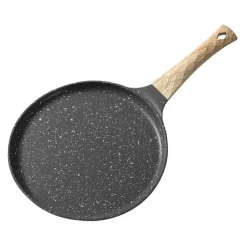 Produktbild: Ciieeo Antihaftbeschichtete Crêpe-Pfanne 20 Cm Antihaft-Bratpfanne Bratpfanne Mit Schweizer Granitbeschichtung Dosa-Pfanne Pfannkuchen Flache Bratpfanne Bratpfanne Eierpfanne