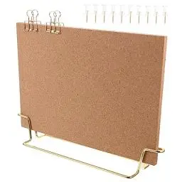 Produktbild: Ciieeo Bürodekoration 1 Satz Notiztafel Bildtafel Memoboard Aus Kork Büro-schreib- Holz-pinnwand ständer Gitter Bilderrahmen Bildschirm Memoboard Schwarzes Brett A4 Foto Metall