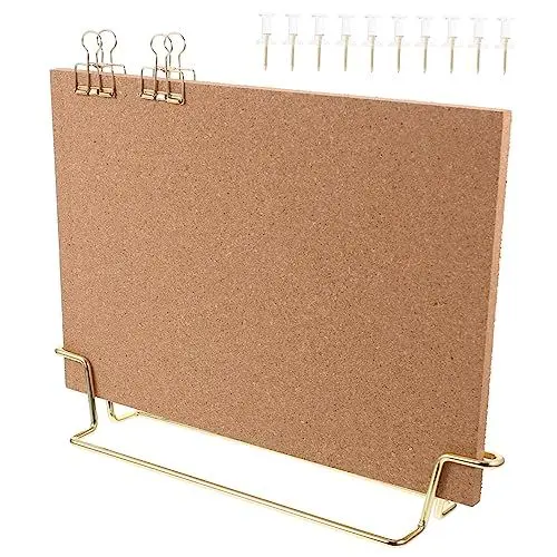 Produktbild: Ciieeo Bürodekoration 1 Satz Notiztafel Bildtafel Memoboard Aus Kork Büro-schreib- Holz-pinnwand ständer Gitter Bilderrahmen Bildschirm Memoboard Schwarzes Brett A4 Foto Metall
