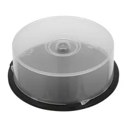 Produktbild: Ciieeo Cd/Dvd-Kuchenbox Spindel Cd/Dvd- Leerer Dvd-Aufbewahrungseimer 25 Discs Kapazität Transparent Mit Schwarzem Boden
