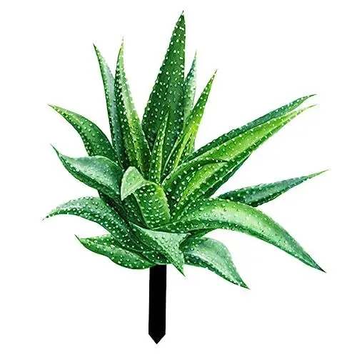 Produktbild: Ciieeo Dekorative Garteneinsätze Grüne Skulptur Großanlagen Außendekorationen Aloe Gartenpflock Skulptur Im Freien Rustikale Agavenkunst Tequila Gartendeko Beschilderung Acryl Künstlich