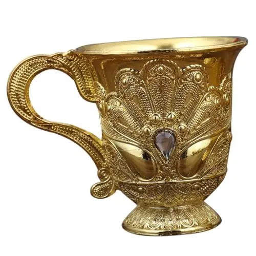 Produktbild: Ciieeo Retro Weinbecher aus Legierung Vintage Stil für Zuhause Dekorativer Trinkkelch Geeignet für Wein Whisky und Cocktails