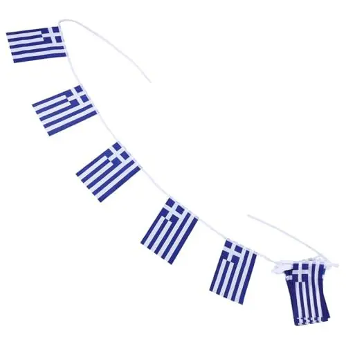 Produktbild: Ciieeo 14x21cm Wimpelkette Für Sportveranstaltungen Banner Mini-nationalflagge Dekoration Polyestergewebe Farbecht Einfach Aufzuhängen