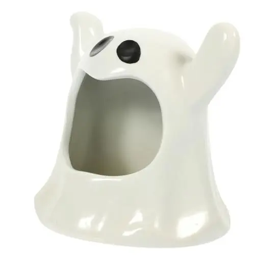 Produktbild: Ciieeo Geisterkerzenhalter Aus Keramik Halloween-kerzenhalter in Geisterform Halloween-Party-kerzenhalter Gespenster Teelichthalter Halloween-geisterkerze Kerzenhalter-Ornament Weiß