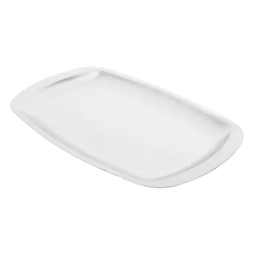 Produktbild: Ciieeo Grillplatte Frühstückstablett Abgestuftes Tablettdekor Wurstbretter Fajita Tabletts Zum Servieren Von Speisen Servierplatte Deckel Silver Rostfreier Stahl Wiederverwendbar