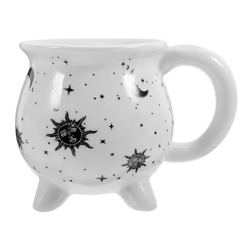 Produktbild: Ciieeo Hexenbecher Keramikbecher Keramikkessel Trinkbecher Keramikgetränke Wasserbecher Kaffeebecher Dekorativer Trinkbecher Halloween Heimdekoration Keramikkessel