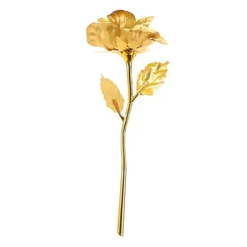 Produktbild: Ciieeo Hochzeitsdekorationsblume Hochzeitsrose Folie künstliche Rose in Gold getauchte Rose künstliche Rosen Valentinsgrüße vergoldete Rose künstliche blüten goldene Rose folierte Rose