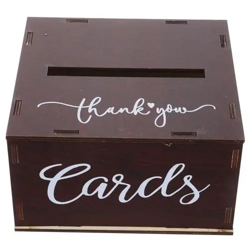 Produktbild: Ciieeo Hochzeitskartenbox Holz Für Geld Umschläge Karten Sammeln Rustikale Kartenbox Für Hochzeit Dekoration Hochzeitsgeschenkbox Als Grußkartenbox