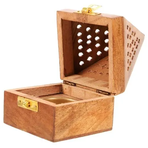Produktbild: Ciieeo Holzkohle-weihrauchbrenner Räuchergefäß Aus Holz Wohnkultur Tempel Holzkohlebrenner Räucherstäbchenhalter Tempel-kegelbrenner Aus Holz Stand Hölzern Aromaständer Konisch