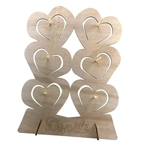 Produktbild: Ciieeo Holzornament Hochzeitsdekorationen Holzschmuck Kreative Hochzeitsverzierung Holzpräsentationsständer Holzdekoration Holzständer Kreative Verzierung