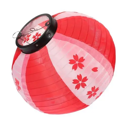 Produktbild: Ciieeo Japanische Asien Lampe Orientalisches Asiatische Kirsche Partydekoration Japanische Heimdekoration Orientalisches Seidentuch Rot
