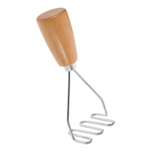 Produktbild: Ciieeo Kartoffelstampfer Manueller Küchenwerkzeug Mit Holzgriff Für Lebensmittel Obst Zerkleinern Für Hause Camping Outdoor Aktivitäten Leicht Zu Reinigen