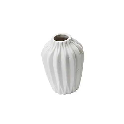 Produktbild: Ciieeo Keramikvase Für Blumenarrangement Kleine Blumenvase Weiß Mini-blumenbehälter Für Schreibtischschmuck Künstlerische Haushaltsdeko