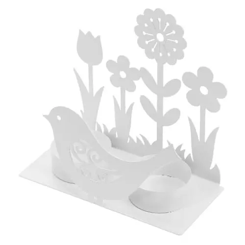 Produktbild: Ciieeo Ostern Garten Decor Kerzenhalter Weißblech Vögel Blume Handwerk Präsentieren