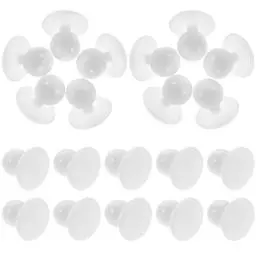 Produktbild: Ciieeo Kochmantelknöpfe 100 Stücke Kunststoff Runde Knopfknöpfe Bewegliche Jacke Kochknopf Für Kleidungsstück Zubehör Weiß