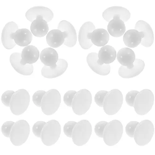 Produktbild: Ciieeo Kochmantelknöpfe 100 Stücke Kunststoff Runde Knopfknöpfe Bewegliche Jacke Kochknopf Für Kleidungsstück Zubehör Weiß