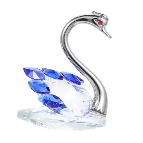 Produktbild: Ciieeo Kristall-Schwan-Ornament Desktop- Schwan- Schwan Skulptur Kuchen Figuren Kristall Schwan Briefbeschwerer Schreibtischverzierung Schwanenfiguren Hochzeitstisch Miniatur Glas