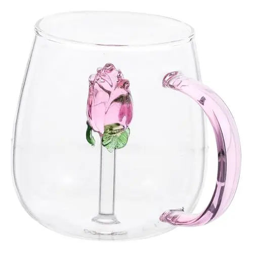 Produktbild: Ciieeo Eleganter Glasbecher Dessertbecher Kreative Tassen Für Die Inneneinrichtung Rosendekoration Glasbecher Zum Trinken