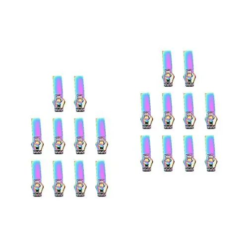 Produktbild: Ciieeo Metallanhänger 20 Stck. Abzieher Verlängerung Verlängerung Handwerk Regenbogen cm * cm * cm Griffe Glänzender Rücken Mantelschieber n Flicken Zelte Metallabzieher Nähen B Hosen