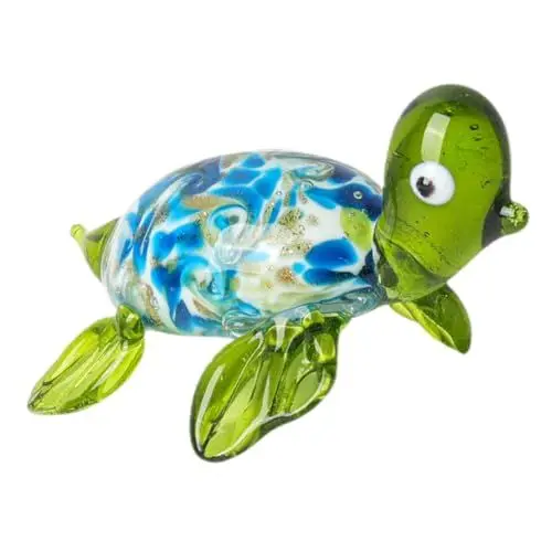 Produktbild: Ciieeo Mini-Schildkröte Kristall-Sonnenfänger Schildkrötenfiguren aus mundgeblasenem Glas deko Tier zarte Schildkrötenstatue Schildkrötenfigur aus Glas Glücklich Zubehör Sammlung