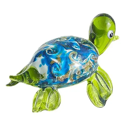 Produktbild: Ciieeo Miniatur Glas Schildkröte Figurine Handgefertigte Tierfigur Für Tischdekoration Glücksbringer Und Kunstwerk Für Wohnzimmer Büro Und Schlafzimmer