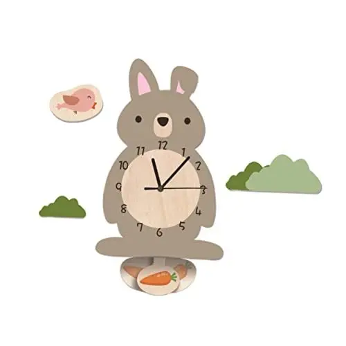 Produktbild: Ciieeo Moderne Wanduhr Schöne Wanduhr Ostern Zuhause Stiller Wecker Dekorative Wanduhr Schwankende Wanduhr Wanduhr Mit Pendel Kinderuhren Hühneruhr Kinderuhr