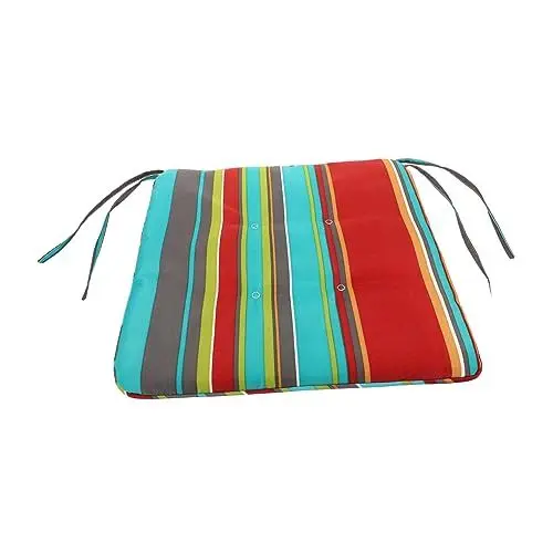 Produktbild: Ciieeo Outdoor-gartenkissen Dekorative Sitzkissen Ethnisches Stuhlkissen Gestreiftes Quadratisches Kissen Sitze Quadratische Kissen Gestreiftes Kissen Büro Haushalt Teppich Polyester