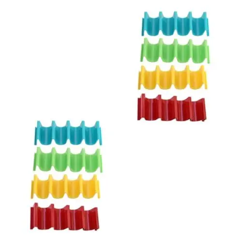 Produktbild: Ciieeo Palette 8 Stk Tortilla-Stand Taco-Serviertablett Grillschale küchenutensilienhalter Tortillas Taco-Rack aus Kunststoff Taco-Ständer aus Kunststoff Keramik Kuchenstand Mais