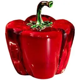 Produktbild: BESPORTBLE Kristall Paprika Figuren Skulptur Glas Chili Figur Statue Glasfigur Glaskunst Tischdeko Briefbeschwerer Büro Autoinnenraum Dekoration Hochzeit Weihnachten Geschenke Sammlerfiguren