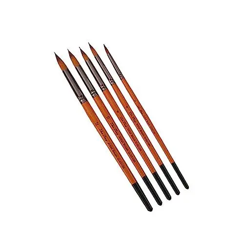 Produktbild: Ciieeo Pinsel 5-Teiliges -Set Acryl-Mal Künstler- Mal-Set Nylon-Wolle Mal Zeichen Öl- Runder Bambus Schwarzer Mal Malpinsel