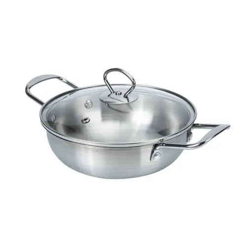 Produktbild: Ciieeo Mini-suppentopf Mit Koreanischem Meeresfrüchte-topf Doppelgriff Mini-ramen-suppentopf Aus Edelstahl Leicht Zu Reinigender Suppentopf Für Die Küche