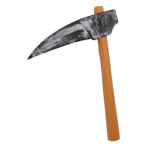 Produktbild: Ciieeo Realistisches Spitzhacke-Spielzeug Aus Kunststoff Gefälschte Lange Sicheln Mit Griff Spitzhacke Halloween-Zwerg Cosplay-Zubehör Kostüm-Requisiten Bühnenauftritt Trickspielzeug