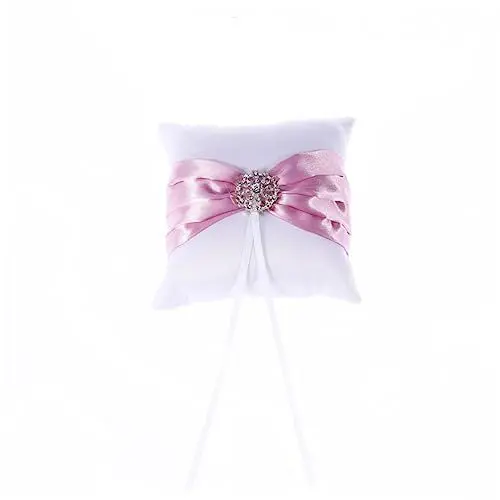 Produktbild: Ciieeo Ringkissen Mit Strass Und Spitze Für Hochzeiten Elegantes Ringträgerkissen Rosa Für Hochzeitszeremonien Und Verlobungen Zum Schutz Ihrer Ringe Für Charmante Präsentation