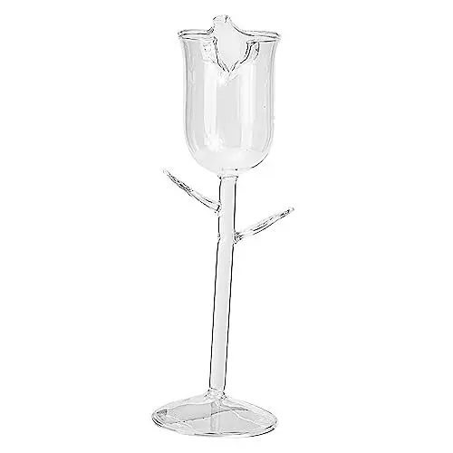 Produktbild: Ciieeo Roséweinglas Cocktailtrinkgeschirr Roséweingläser Rosenförmiger Kelch Martini Becher Martini Gläser Getränkemischung Rosenkelch Weincocktailbecher Weinbecher Transparent