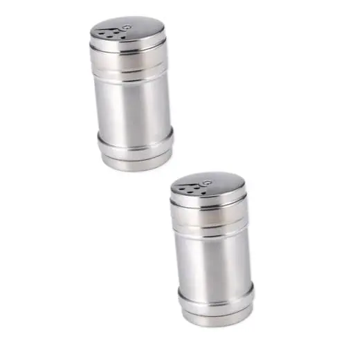Produktbild: Ciieeo 2 Stücke Alle-in Kanister Rotierenden Gewürz Shaker Edelstahl 4x8cm Für Küche