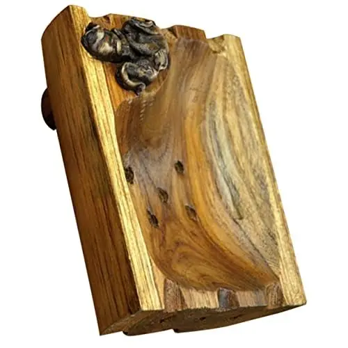 Produktbild: Ciieeo Seifenschale Mit Ablaufsystem Handgefertigte Badewannenablage Vintage Design Für Badezimmer Küche Und Dusche Und Tragbar Für Seifen Und Spülmittel