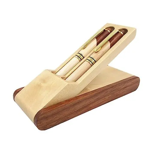 Produktbild: Ciieeo Signing Pen Set Aus Rosenholz Füller Kugelschreiber Edlem Holzbox-set Für Schule Büro Hochwertige Schreibgeräte Für Jeden Anlass