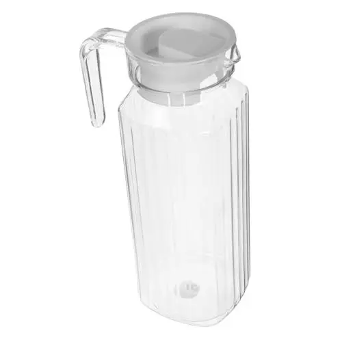 Produktbild: Ciieeo Stück Getränkekrug 1,1L mit Deckel Transparenter Kühlschrankkrug Wasser und Saftbehälter Hochtemperaturbeständig für Partys und Familienfeiern Flüssigkeitsbehälter für Kühlschrank