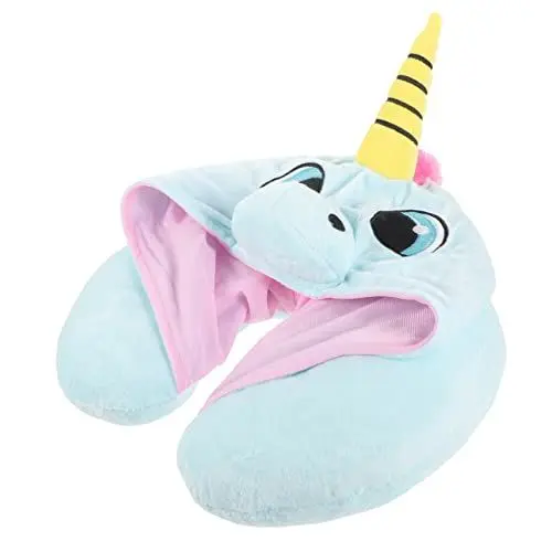 Produktbild: Ciieeo U-Förmiges Kissen Schlafkissen Reise-Nackenkissen Reisekissen Nackenkissen Mit Kapuze Flight Essentials Einhorn- Mit Kapuze Nacken-Reisekissen Aus