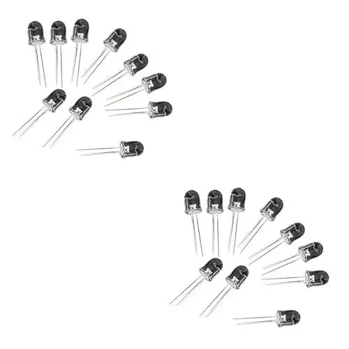 Produktbild: Ciieeo UV-LED 20 Stk 10mm geführt Leuchtdiode Emittierende Diode tatsächl praktisches stuck Indikatoren slice pezzettino pian ultraviolettes Licht LED LED-Diode