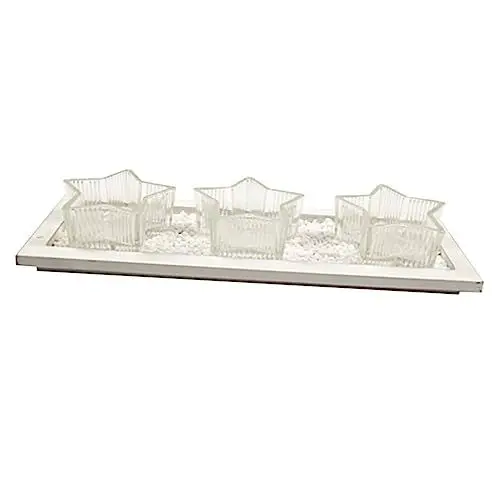 Produktbild: Ciieeo Weihnachts-teelichthalter Aus Glas Mit Stern-design Rentier- Für Den Innenbereich Dekoratives Tafelaufsatz