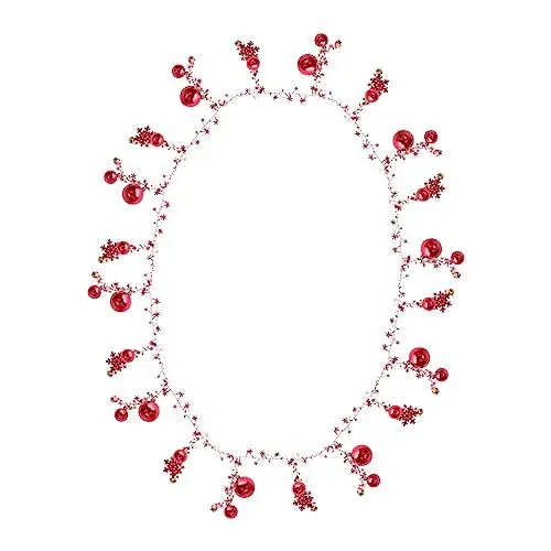 Produktbild: Ciieeo Weihnachtsbaumschmuck Zum Aufhängen Große Rote Metallgirlandenkette für Dekorativen Weihnachtsbaum