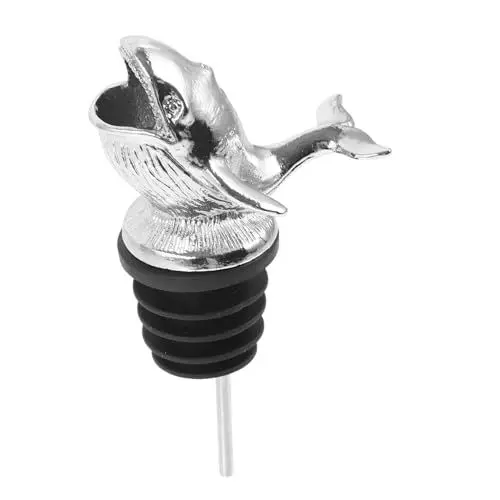Produktbild: Ciieeo Whale Wine Pourer Eleganter Ausgießer Für Wein Spirituosenflaschen Dekorativer Flaschenausgießer Aus Metall Perfektes Barzubehör Für Jeden Anlass