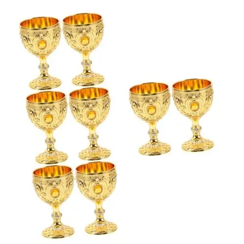 Produktbild: Ciieeo Wohnaccessoire 8 STK Weingläser likoerglaeser Glasses kompakter Schnapsbecher Anti-Bruch-Becher Alkohol Weißweinglas Haushaltsprodukte eine Tasse Becher Trinken Aluminiumlegierung