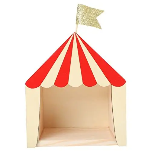 Produktbild: Ciieeo Zirkus Chalet Zirkus Hütte Ornament Holz Zirkus Hütte Zirkus Ornament Deko Kinderzimmer Dekoration Holz Zirkus Modell Wandregal Für Kinderzimmer Zirkus