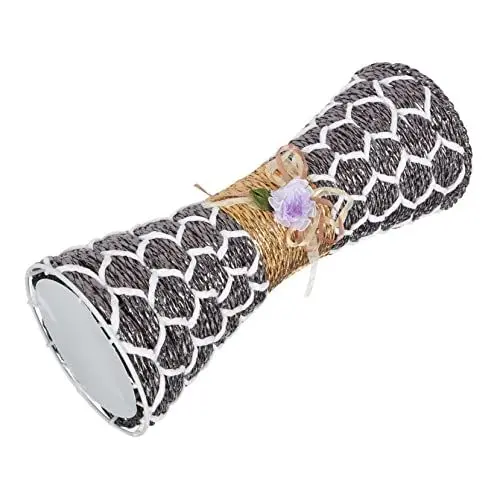 Produktbild: Ciieeo geflochtene Vase Blumenvase aus Rattan dekorativ Ornament Tisch-Bücherregal Bauernvase Blumenarrangementkorb Metall Dekorationen Kunsthandwerk Blumenkorb Büro Blumenstand Weben