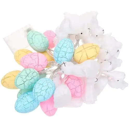 Produktbild: Ciieeo osterlicht geschenkideen für ostern Ostereier knacken Ostern Lichterkette Eier zum Dekorieren licht Gastgeschenke für Ostern drinnen farbige Lichter Lichterketten