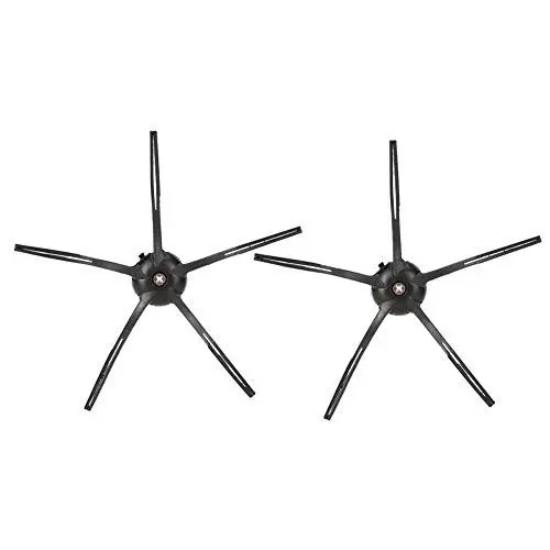 Produktbild: Cikonielf 2 Stück ABS weiche Seitenbürste Ersatzzubehör passend für Roborock S6 S5 E35 E2 Kehrroboter Schwarz